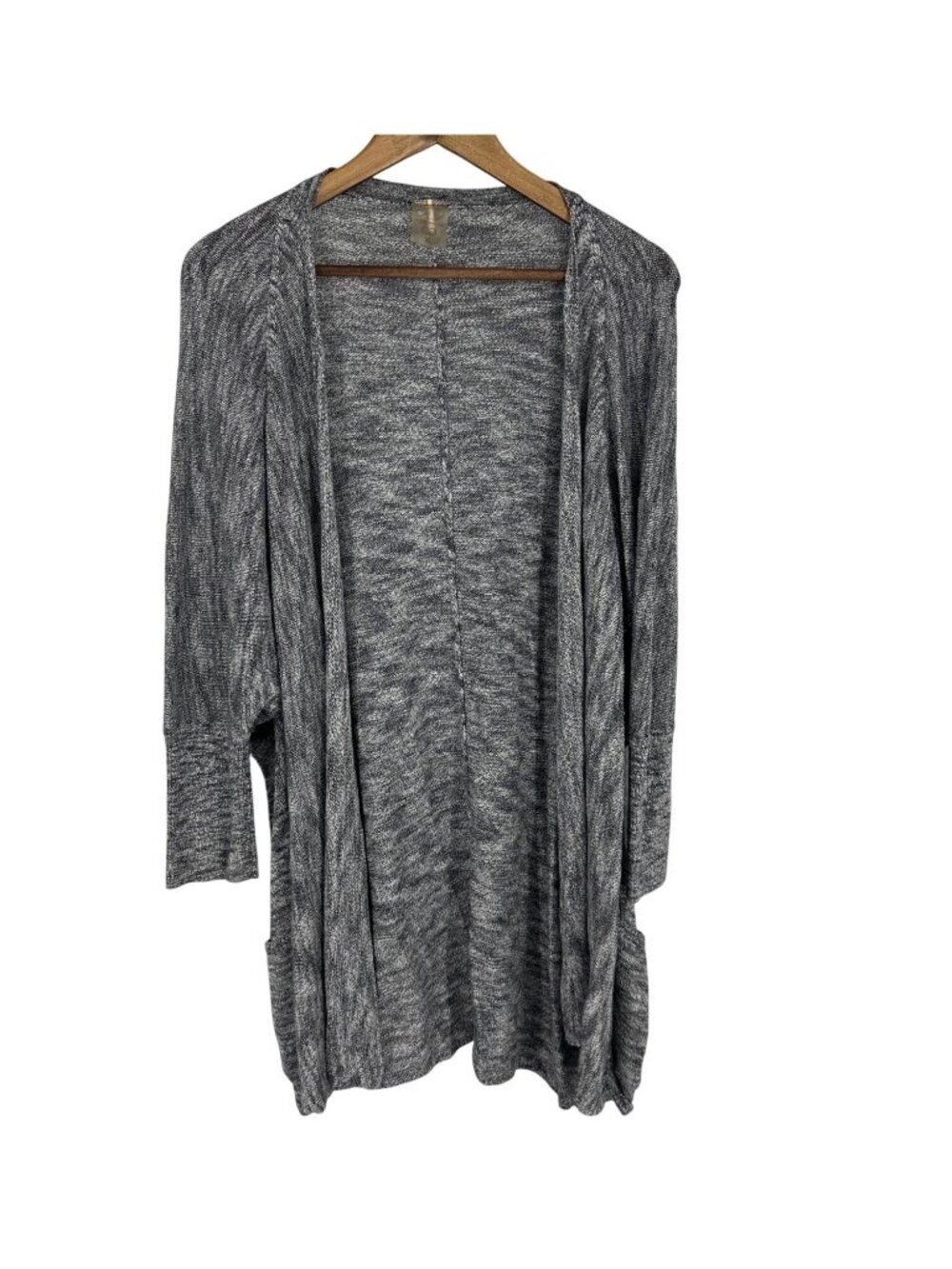 Calia By Carrie Underwood Heathered Gray Open Front Cardigan Sweater Size XL